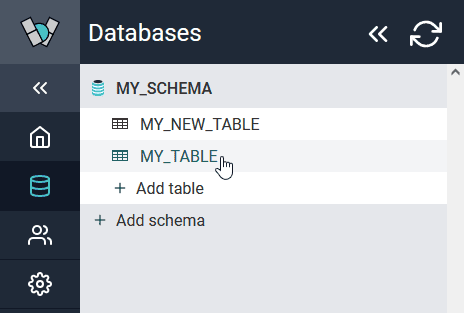 Choose Table Choose Table
