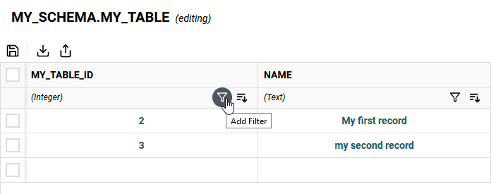 Add a Filter Add a Filter